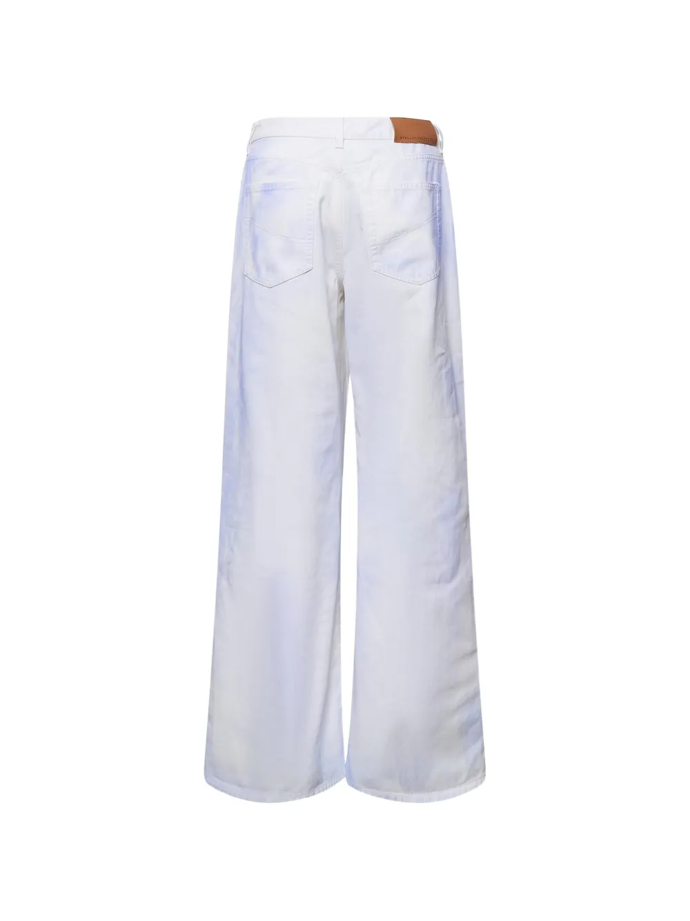 Stella McCartney Spray jeans met wijde pijpen Wit