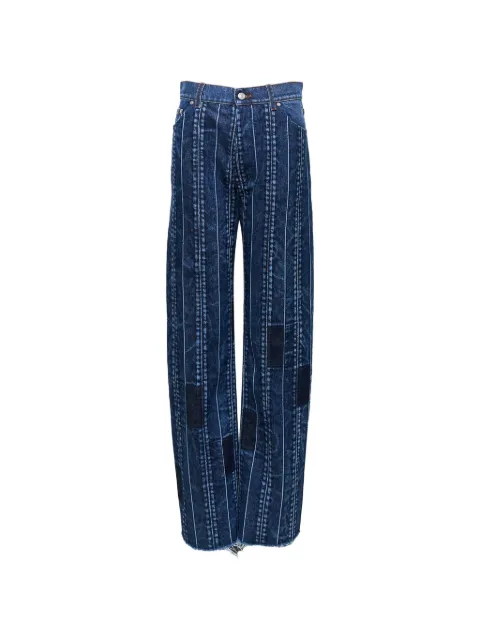 Stella McCartney pinstripe-pattern patchwork jeans
