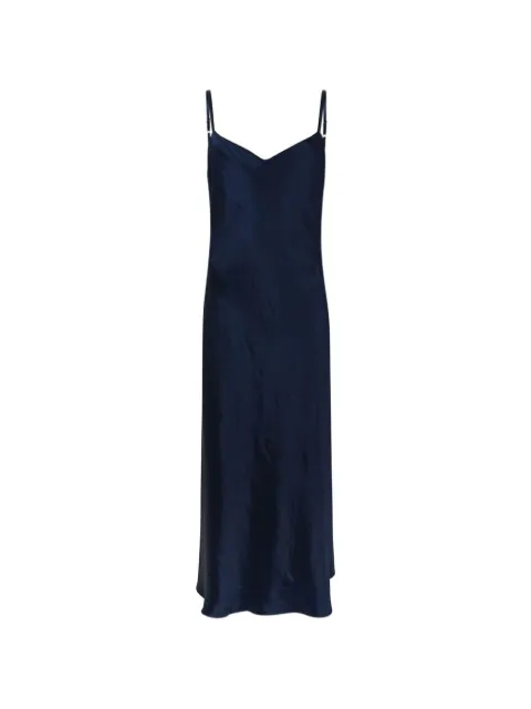 Vince satin-finish slip midi dress
