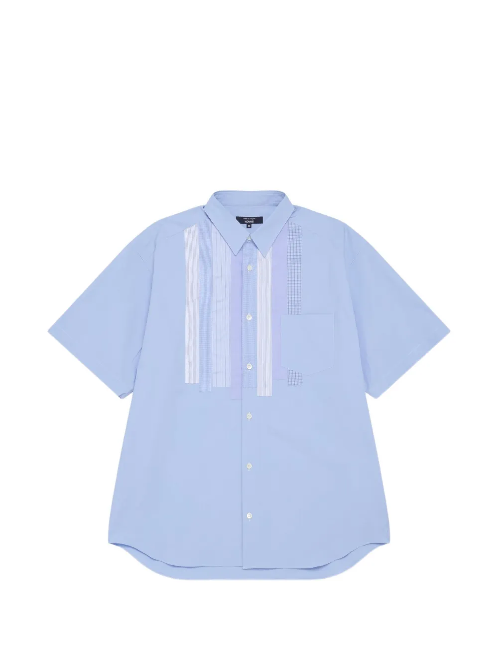 Comme des Garçons Homme panelled short-sleeve shirt - Blau