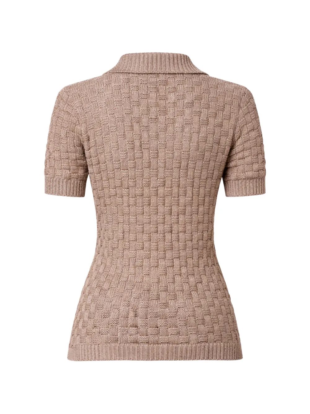 Elisabetta Franchi Poloshirt met kwastje en mand Beige