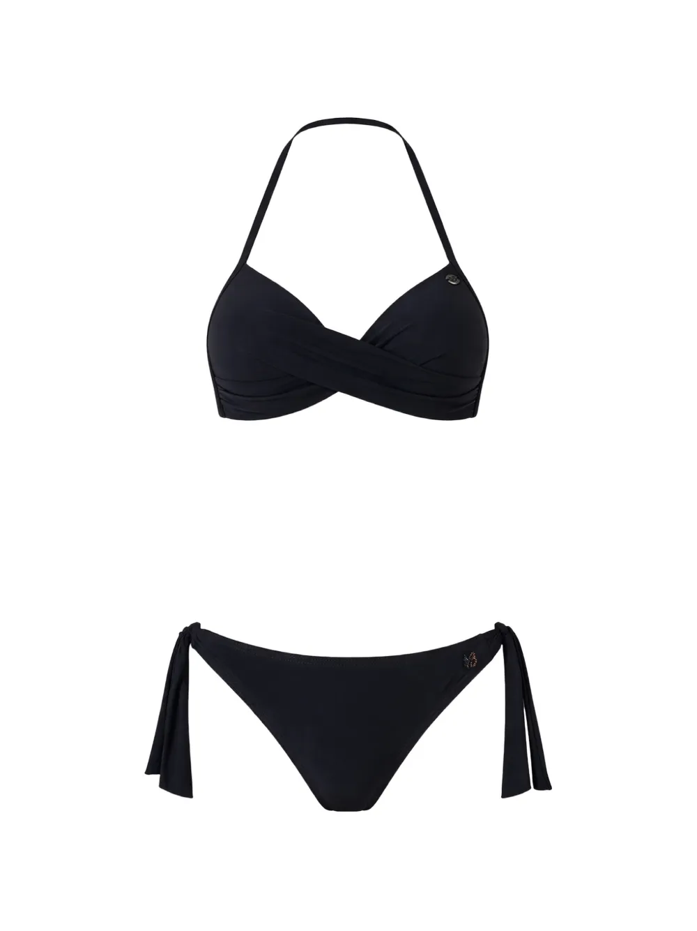 BANANA MOON twist-front halterneck bikini - Nero