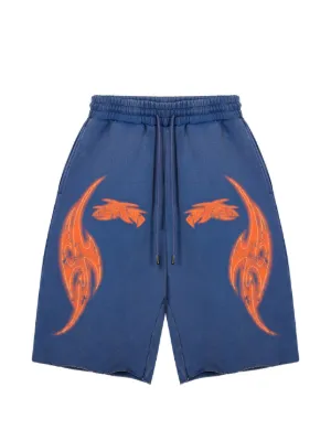 HELLSTAR The Hellstar Flame Track Shorts | Blue | FARFETCH UK