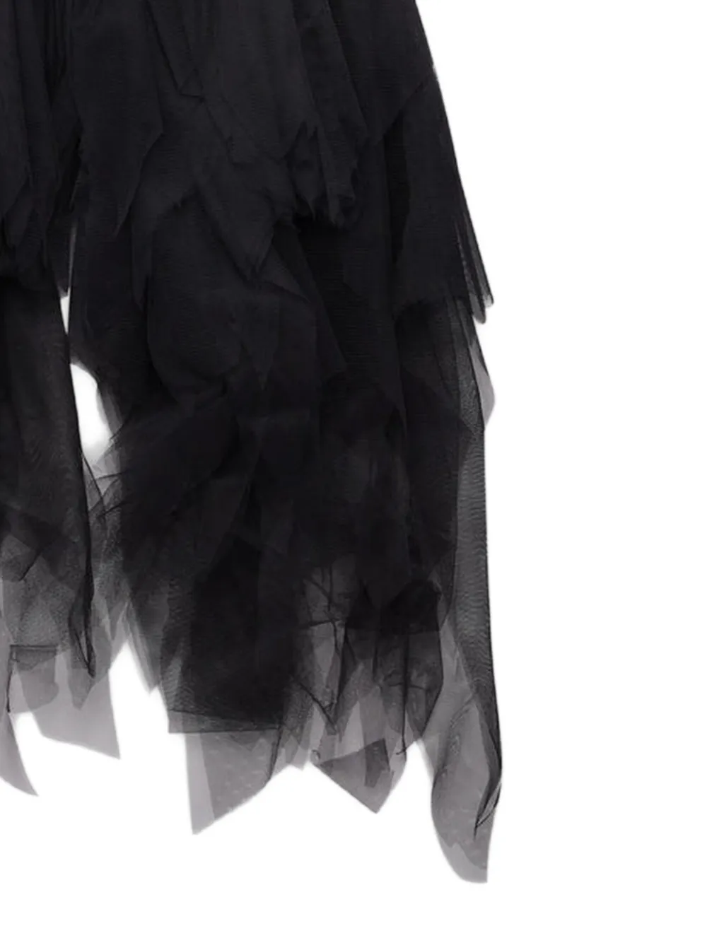 Matières Fécales layered-tulle strapless top - Nero