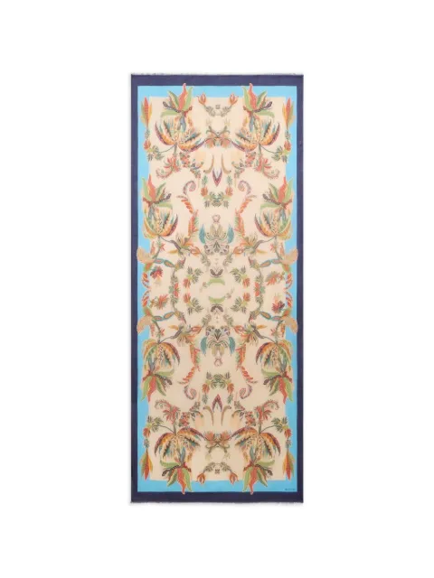 ETRO modal and cashmere scarf with paisley foliage motif