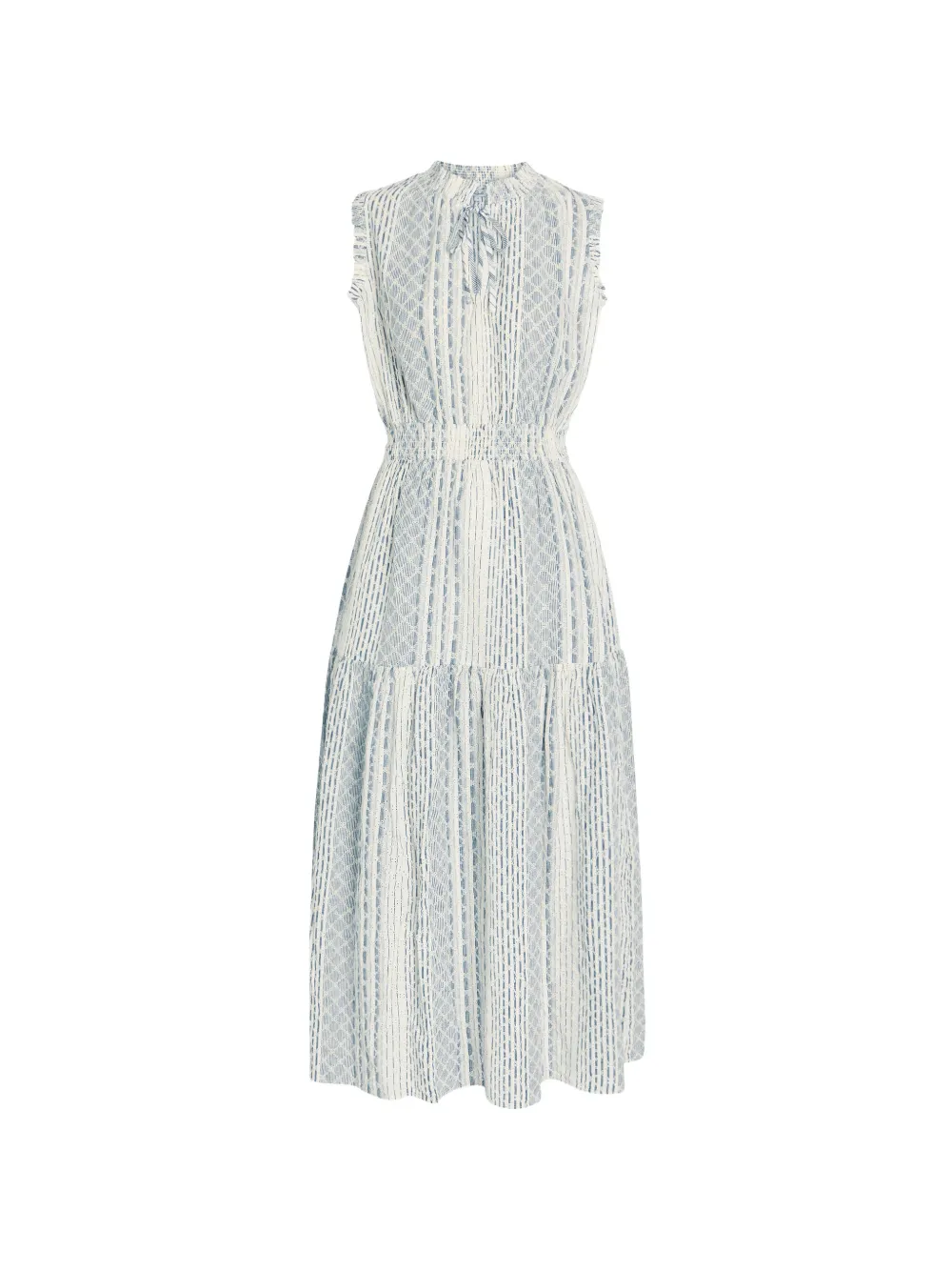 Rails striped eyelet-embroidered dress - Weiß