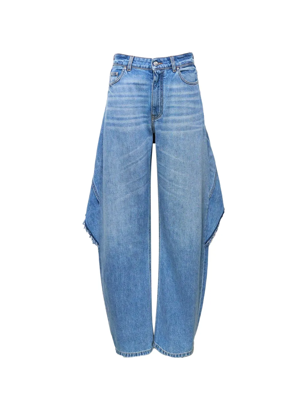Stella McCartney frayed-edge layered jeans - Blu