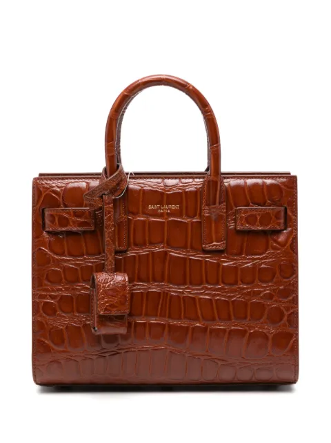 Saint Laurent Borsa tote Sac De Jour effetto coccodrillo