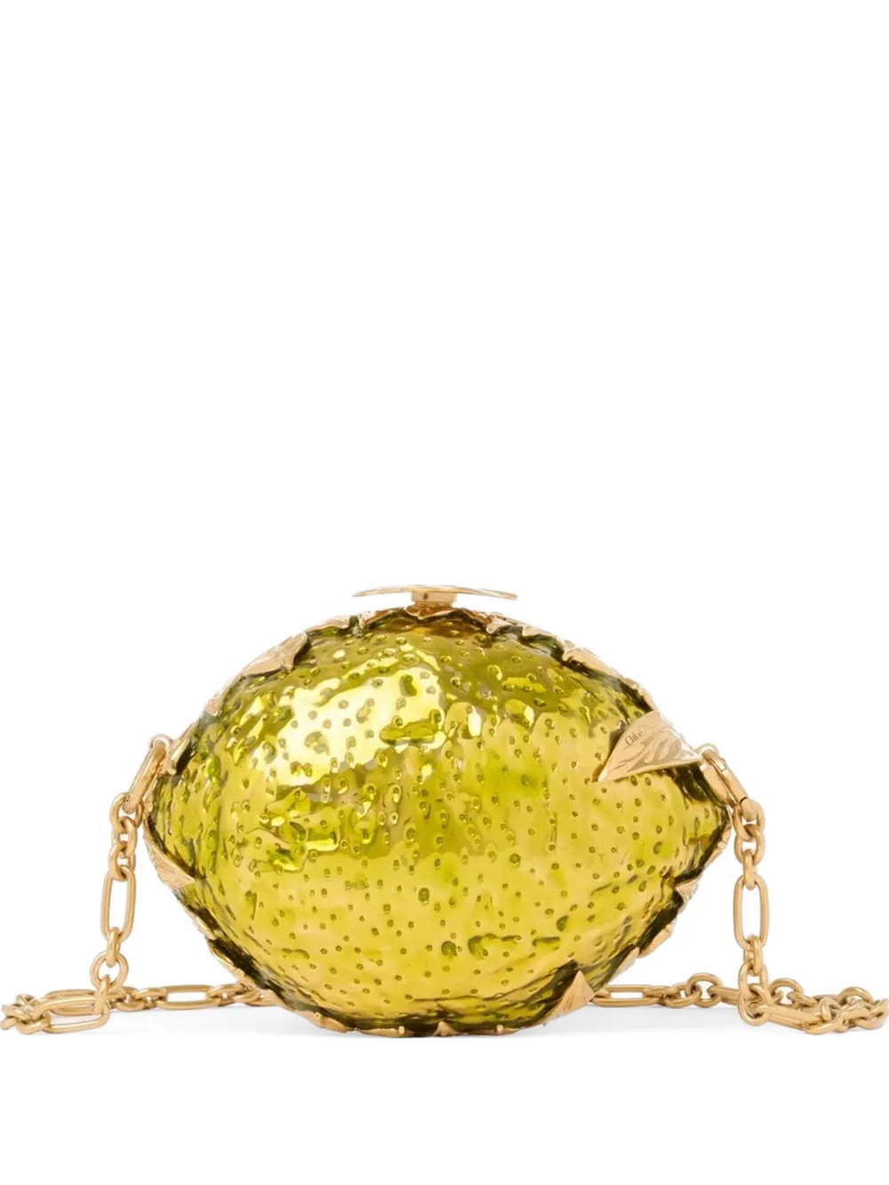 Chloé leaf-embellished chain-strap cross body bag - Giallo