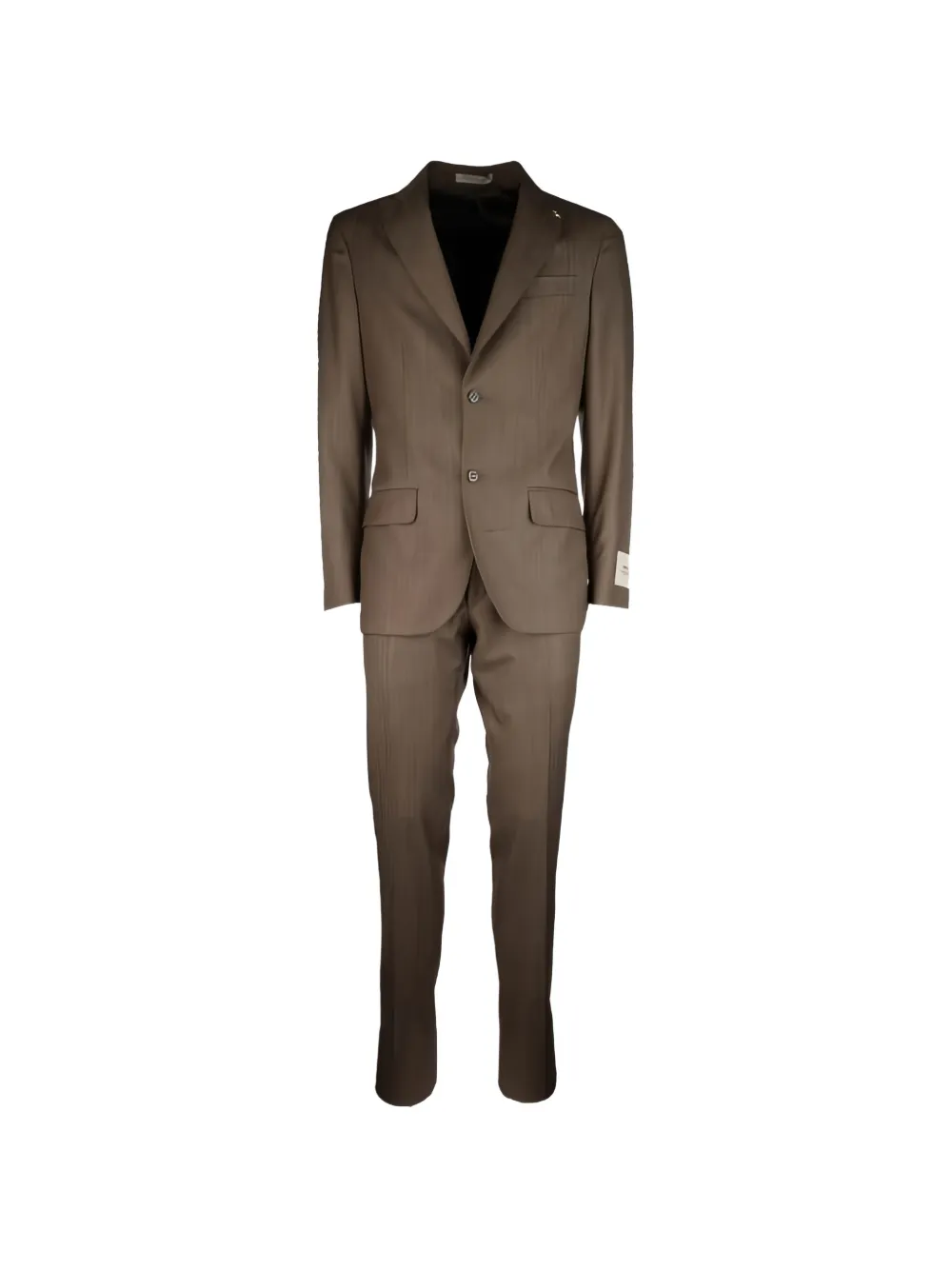 Corneliani pinstripe single-breasted suit - Marrone
