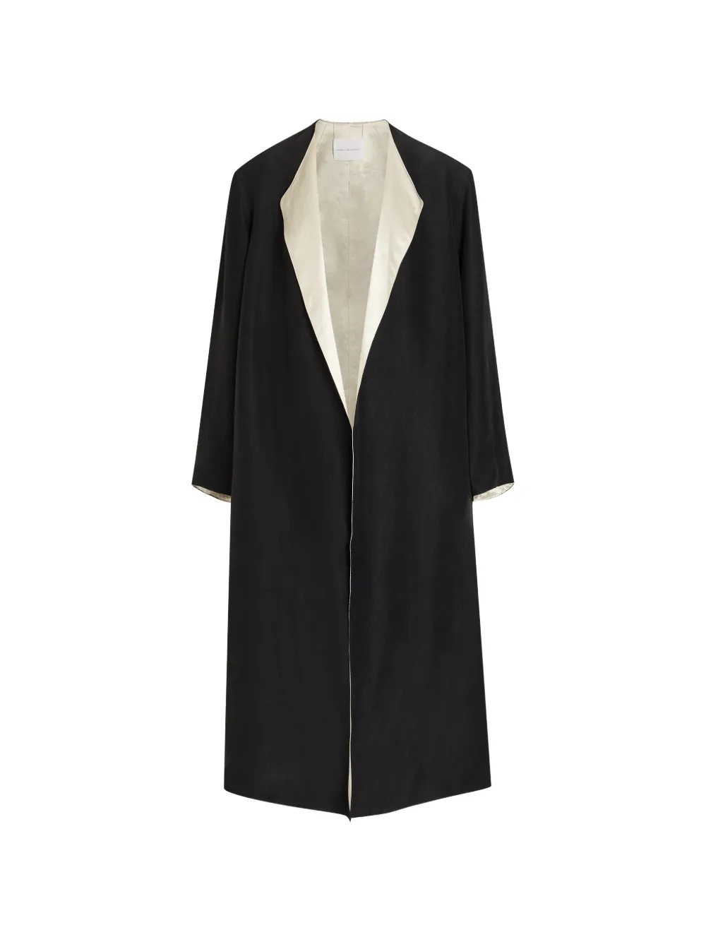 Maria McManus contrast-lapel coat - Nero