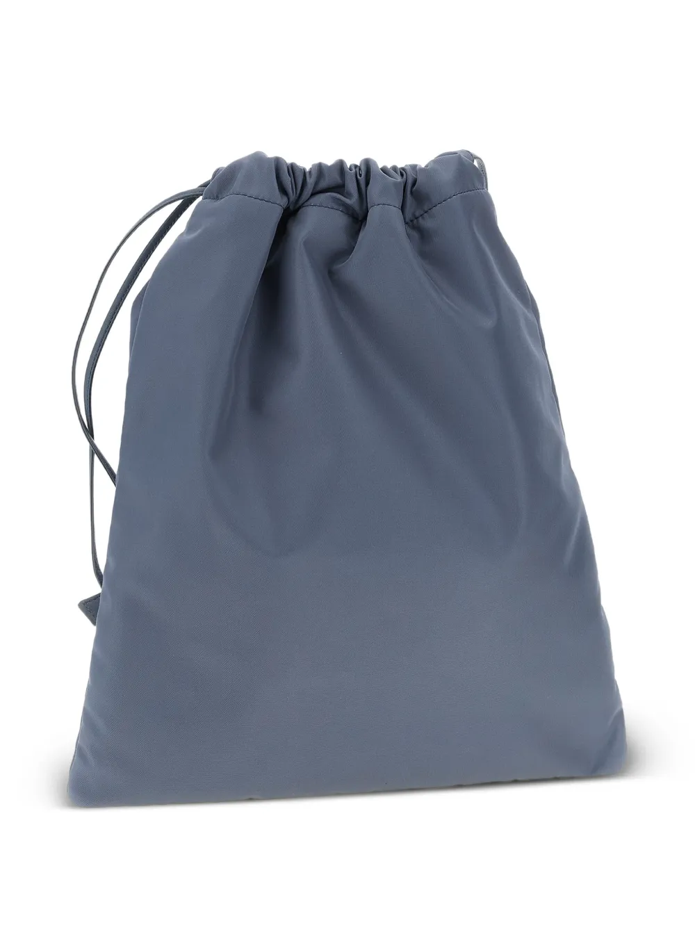 Prada Schoudertas met logoplakkaat en trekkoord Blauw
