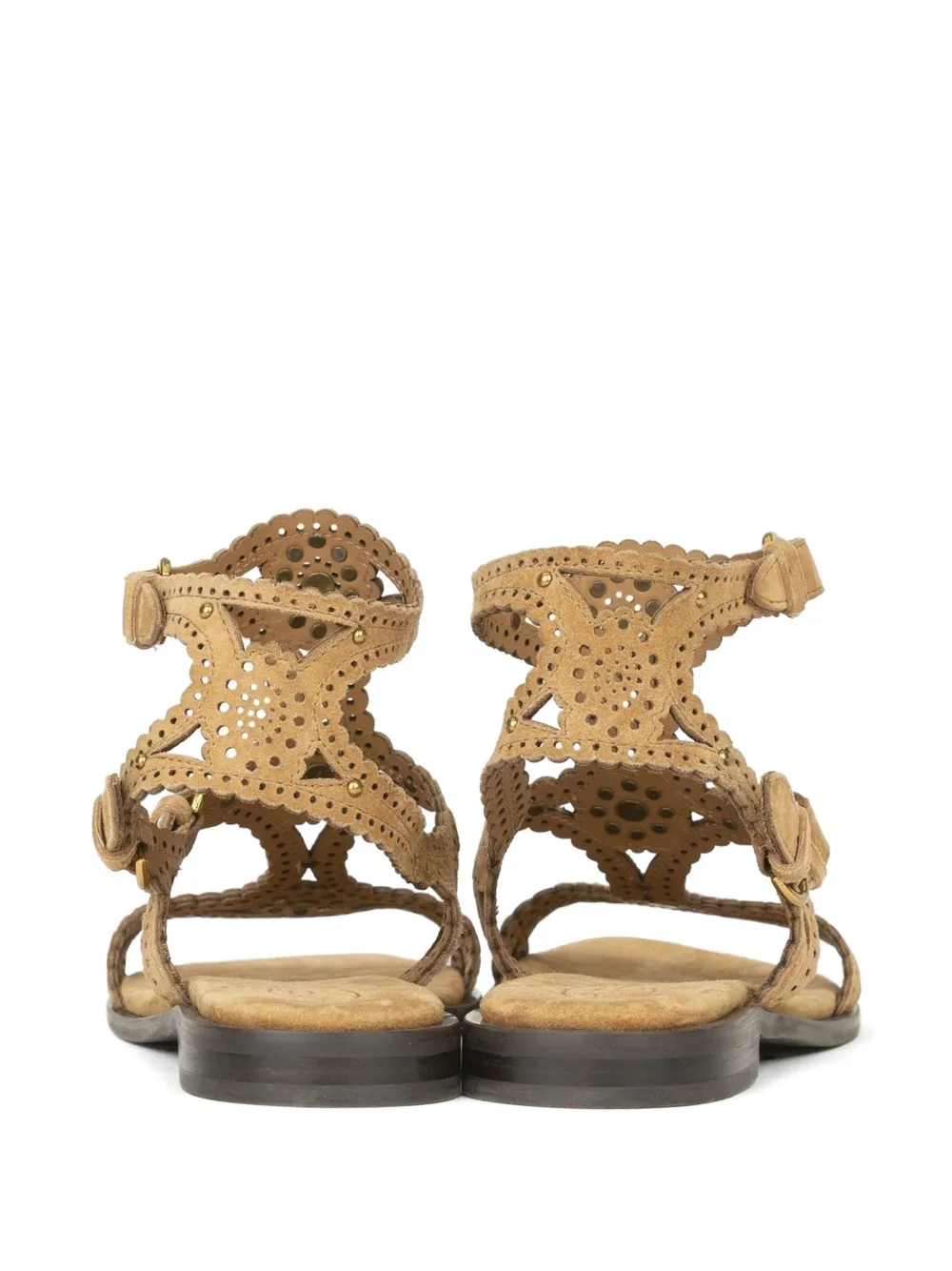 Ash Paprika studded sandals Beige