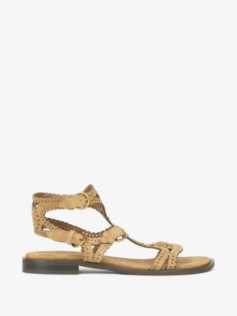 Ash Paprika studded sandals