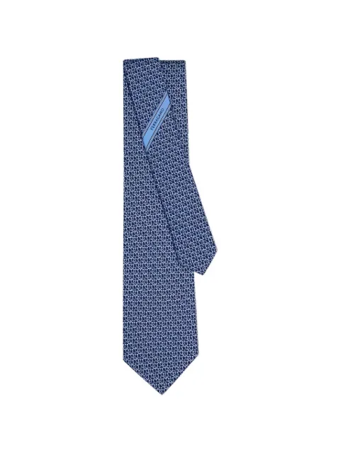 Ferragamo Gancini-print silk tie