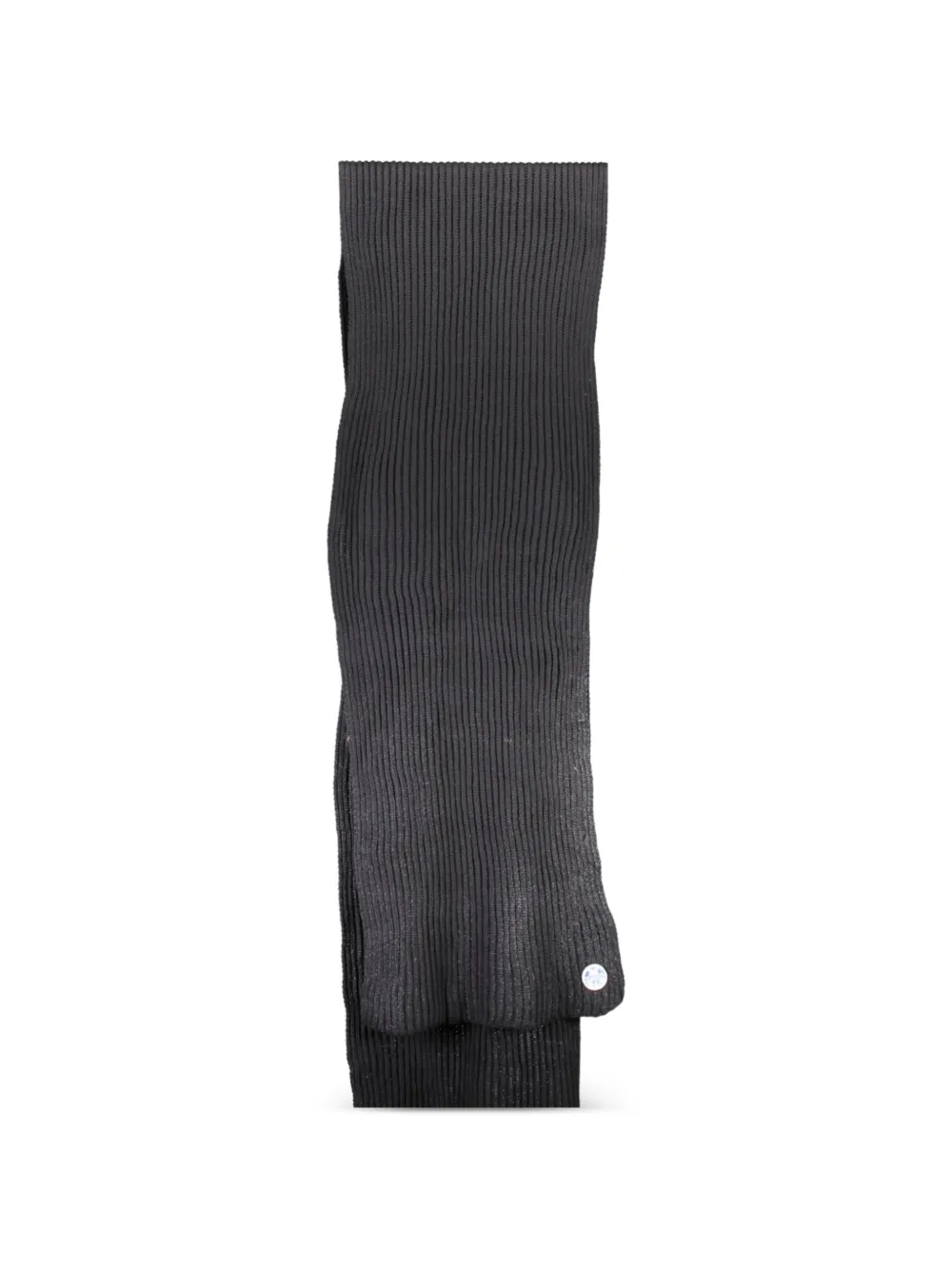 North Sails ribbed-knit logo-patch scarf - Nero