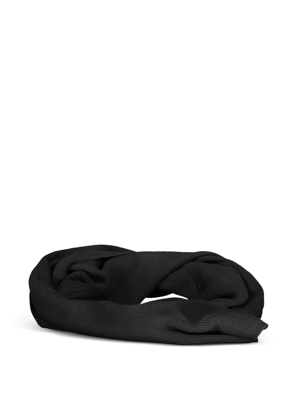 North Sails ribbed-knit logo-patch scarf - Nero