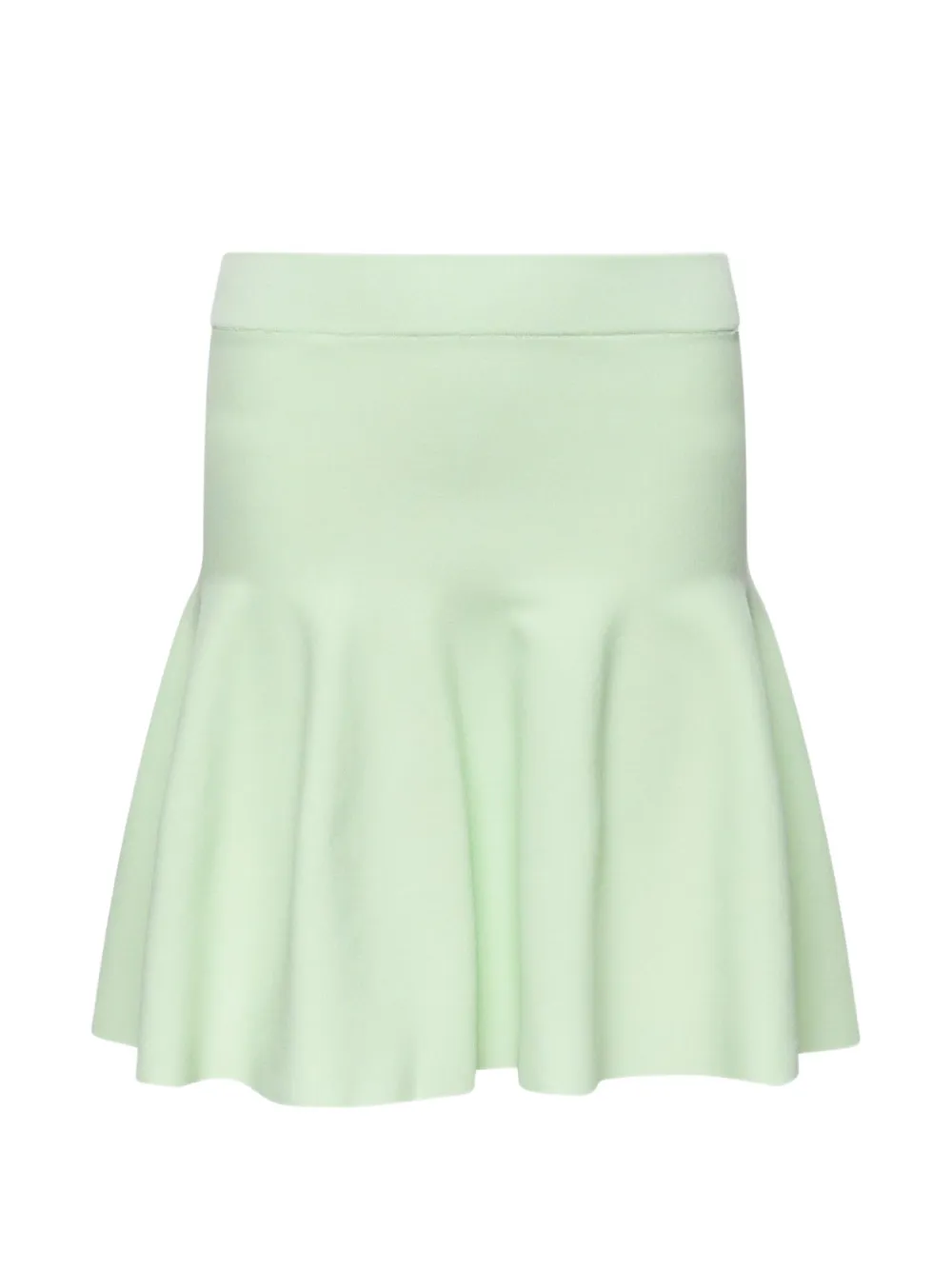 Stella McCartney knitted flounce-hem skirt - Green