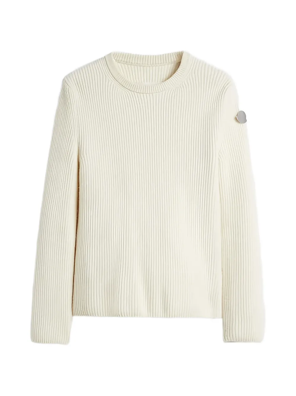Jil Sander x Moncler ribbed-knit logo-patch sweater - Toni neutri