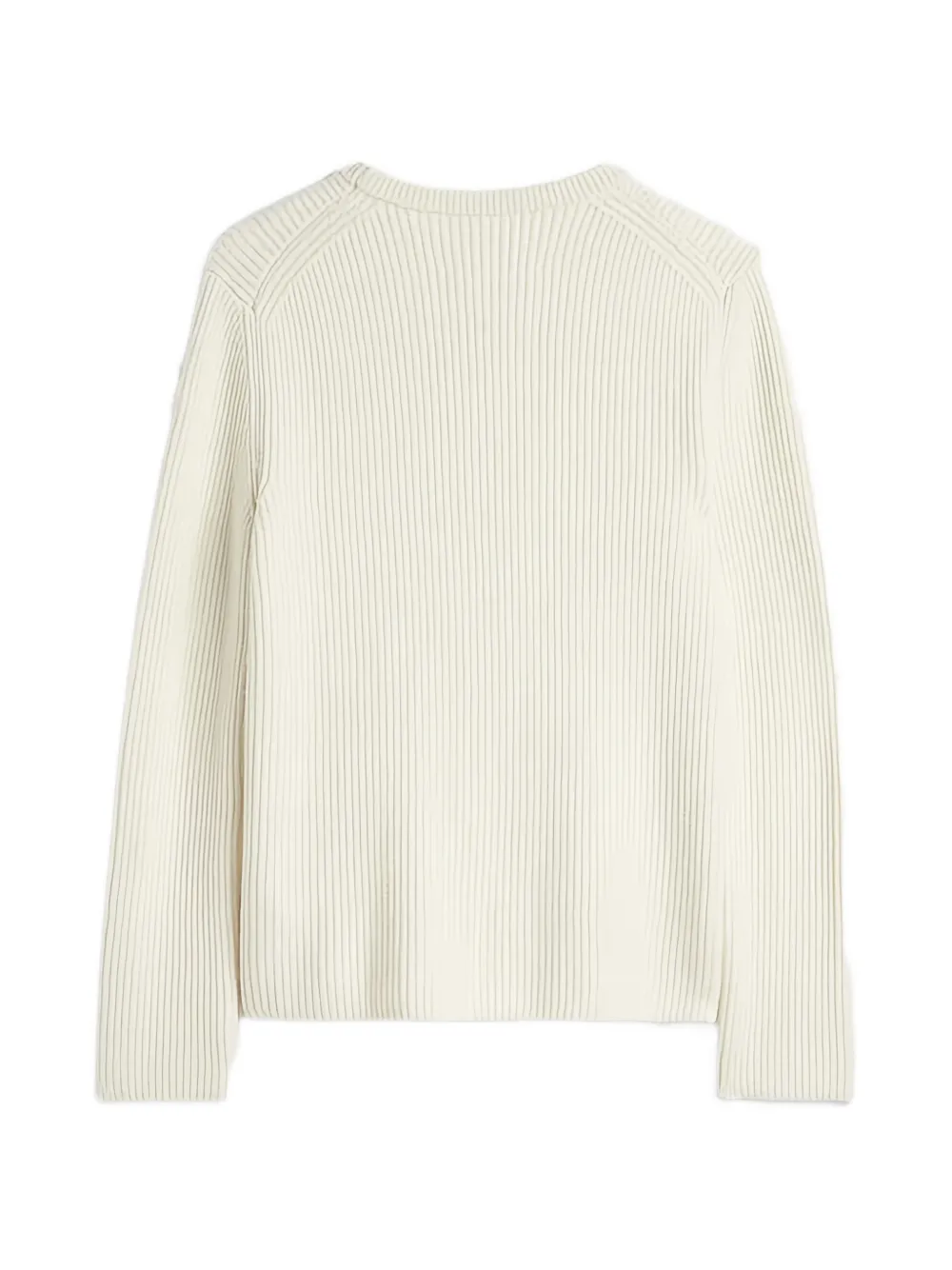 Jil Sander x Moncler ribgebreide trui met logopatch Beige