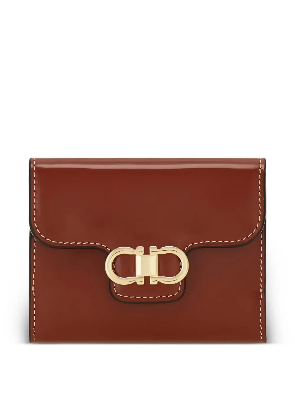 Ferragamo Portafoglio Gancini - Marrone