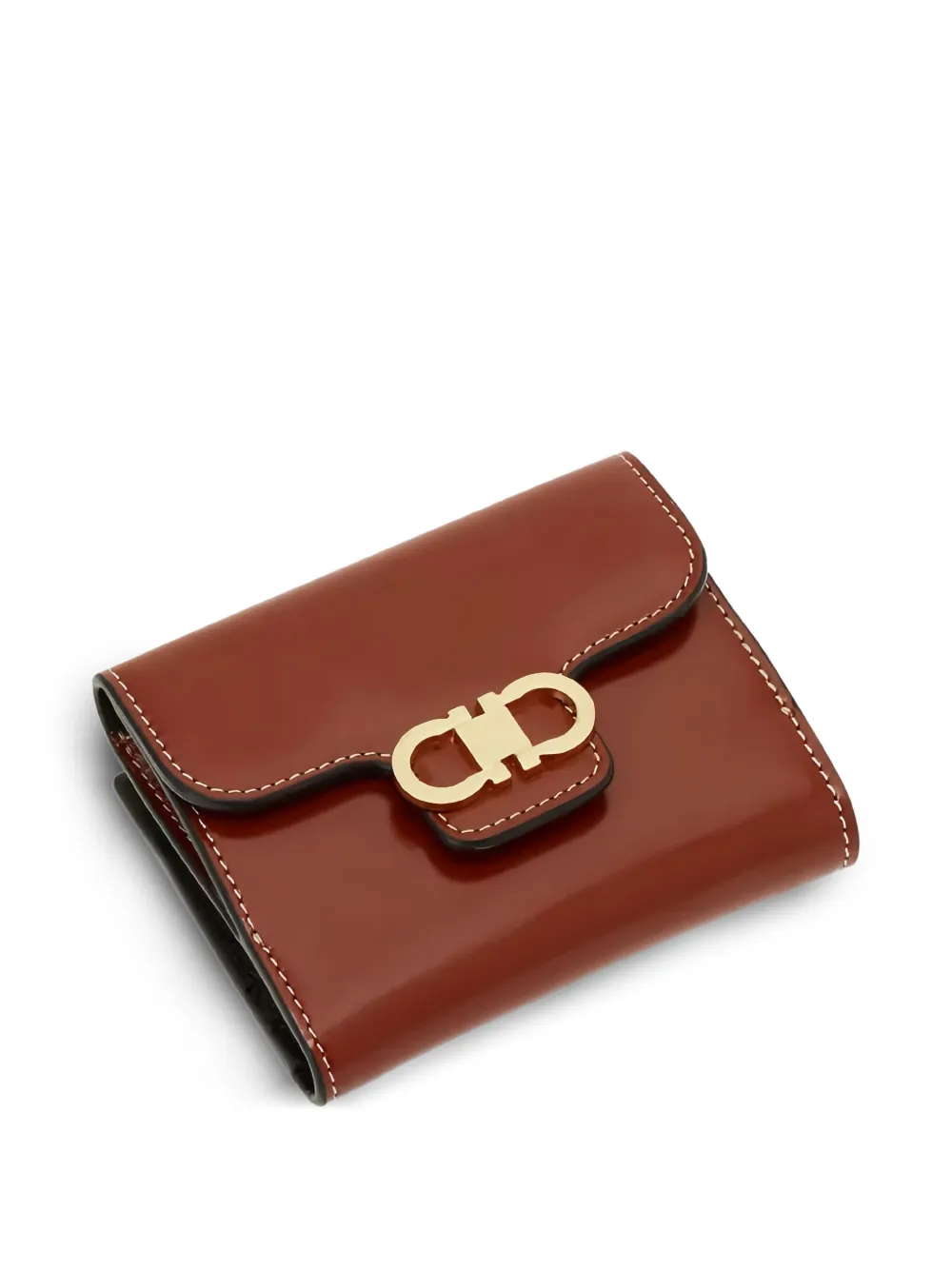 Ferragamo Gancini portemonnee Bruin