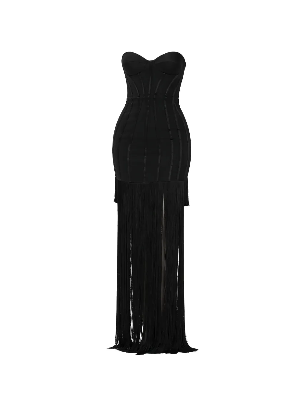 Elisabetta Franchi strapless maxi dress - Nero