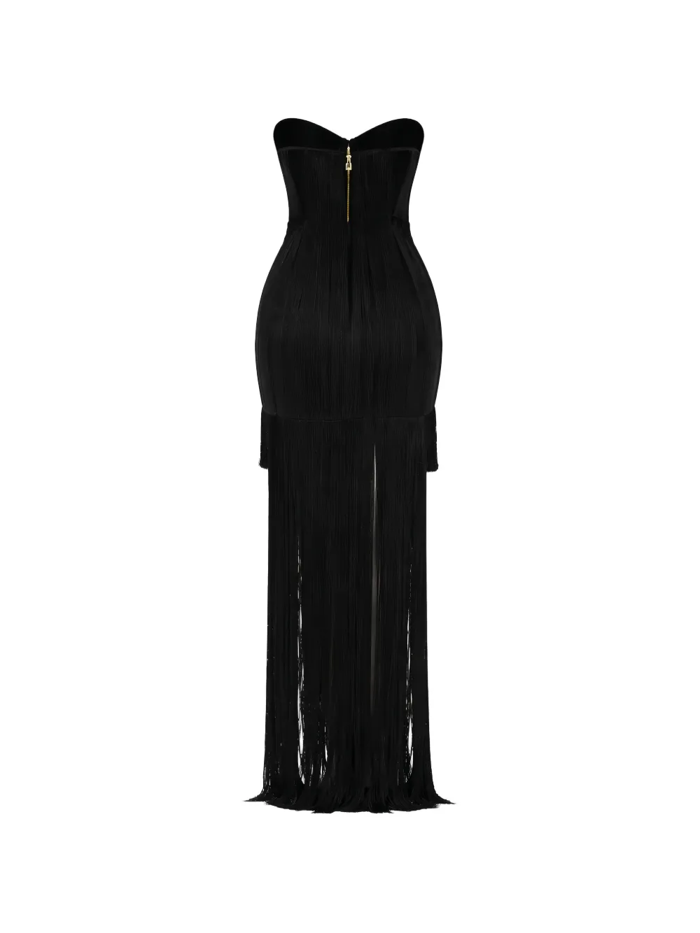 Elisabetta Franchi Strapless maxi-jurk Zwart