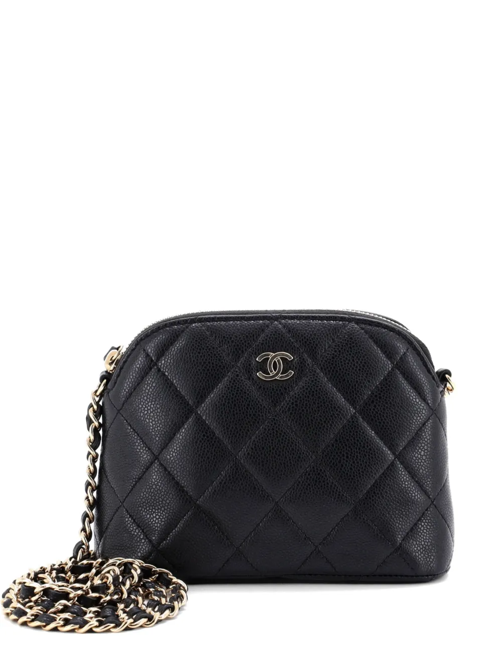 CHANEL Pre-Owned Borsa a tracolla CC Dome mini con zip - Nero