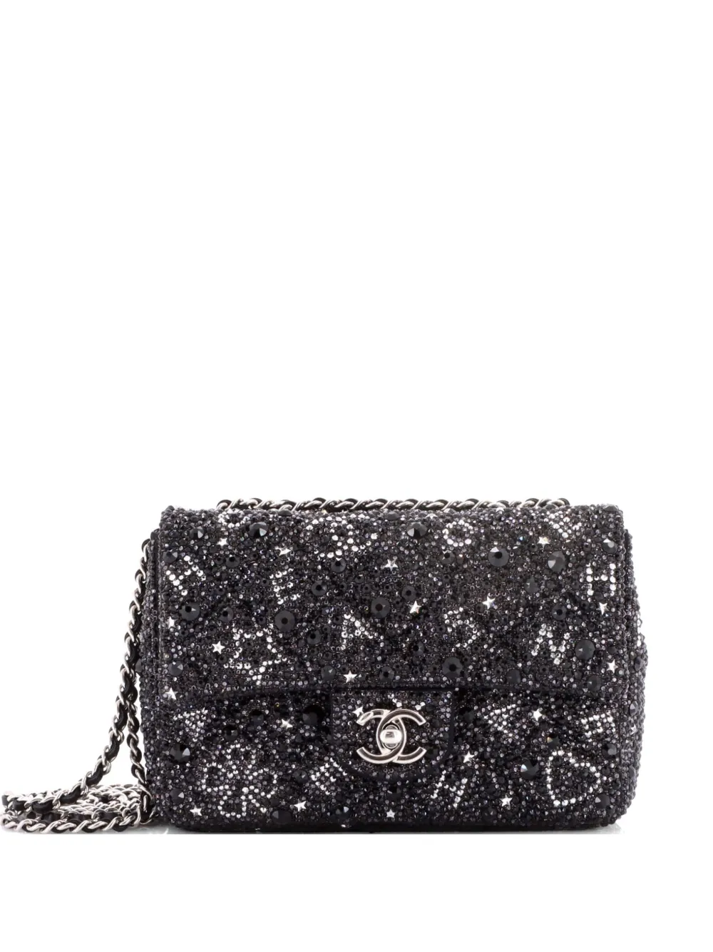 CHANEL Pre-Owned Classic Flap Bag Crystal Strass Mini shoulder bag - Nero