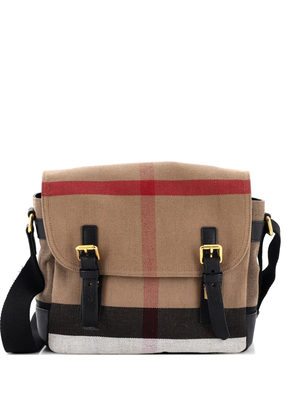 Burberry Pre-Owned Baildon Messenger Bag House Check Canvas Medium crossbody bag - Brown