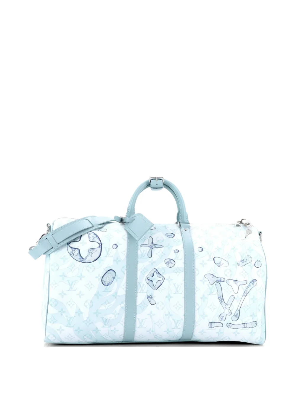 Louis Vuitton Pre-Owned Keepall Bandouliere Bag Limited Edition Aquagarden Monogram Canvas 50 travel bag - Blu