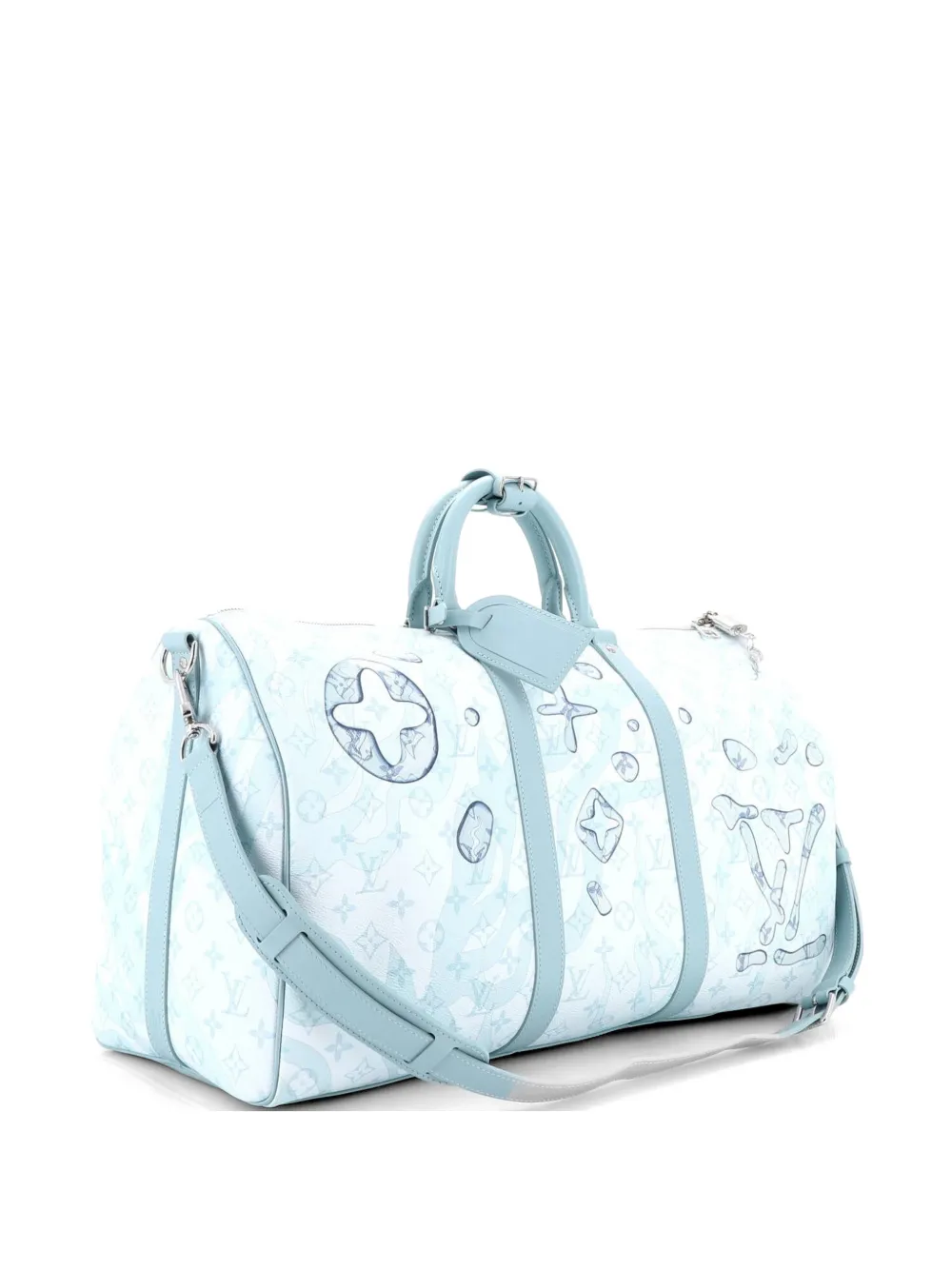 Louis Vuitton Pre-Owned Keepall Bandouliere Bag Limited Edition Aquagarden Monogram Canvas 50 travel bag - Blu