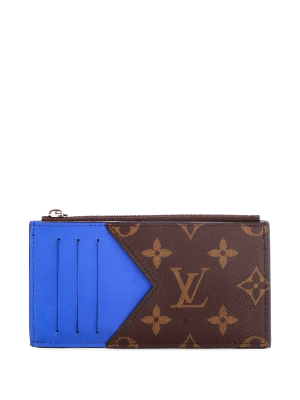 Louis Vuitton Pre-Owned Coin Macassar Monogram Canvas card holder - Blu