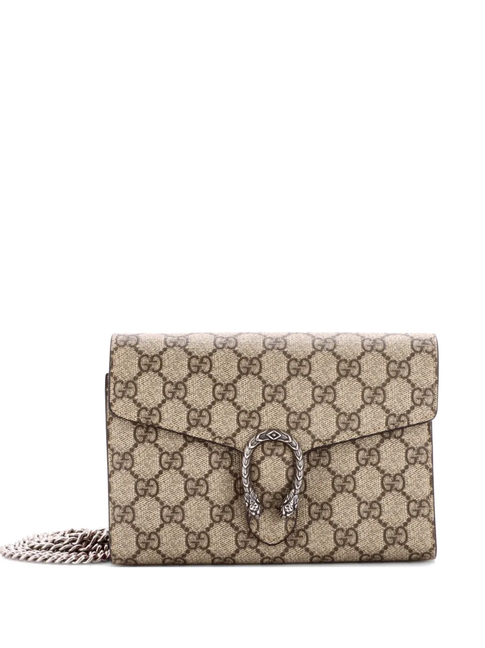 Gucci Pre-Owned Dionysus Chain Wallet GG Coated Canvas Small crossbody bag - Rosso