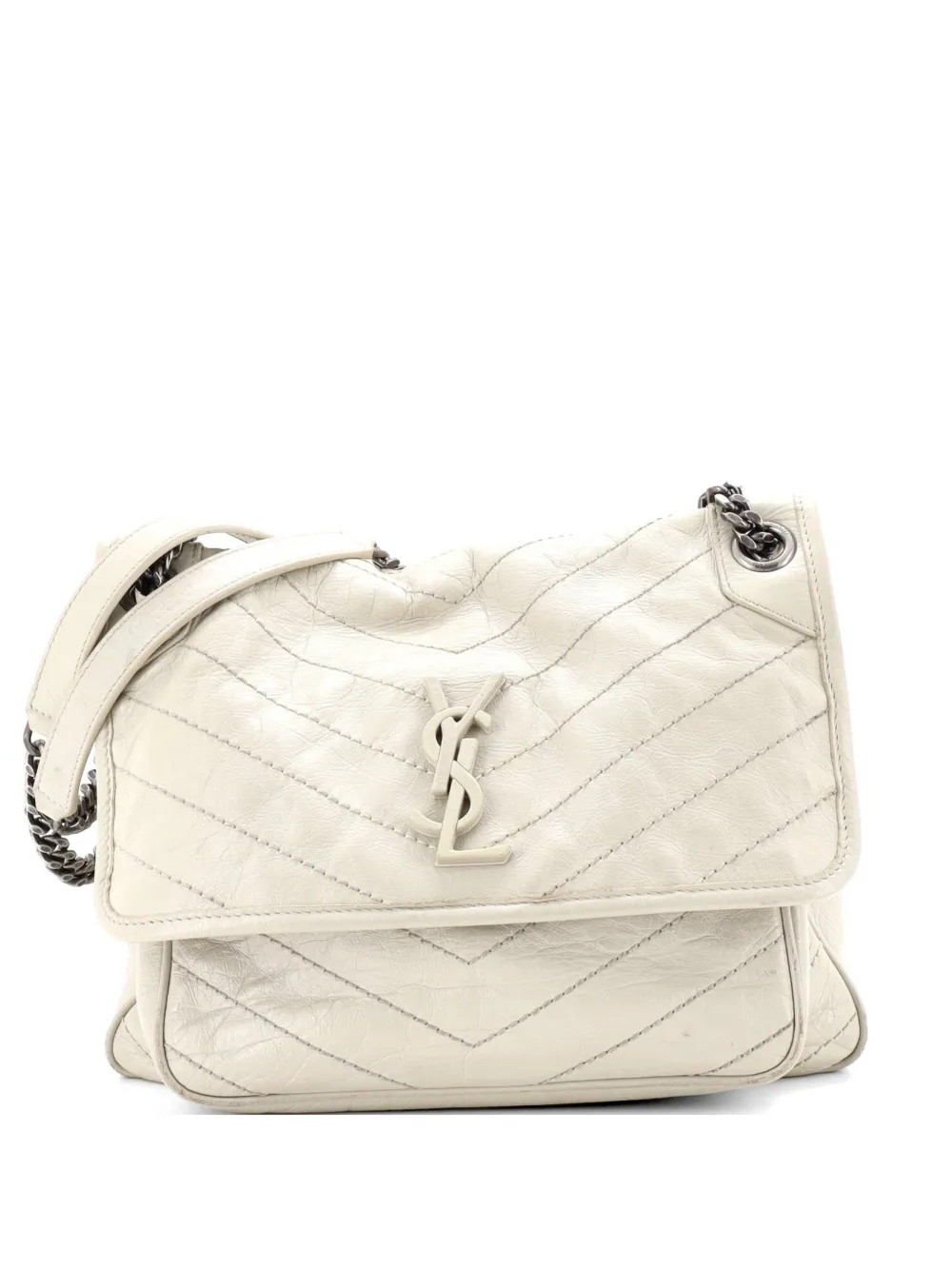 Saint Laurent Pre-Owned Niki Chain Flap Bag Matelasse Chevron Leather Medium shoulder bag - Toni neutri