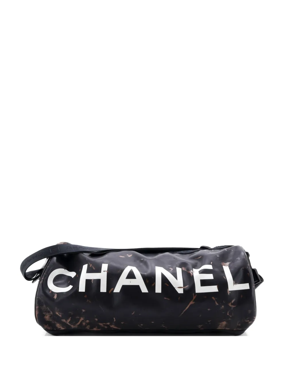 CHANEL Pre-Owned Sport Line Duffle Bag Printed Rubberized Leather Large crossbody bag - Nero