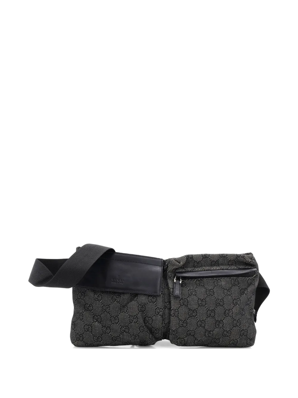 Gucci Pre-Owned Vintage Double GG Denim belt bag - Nero