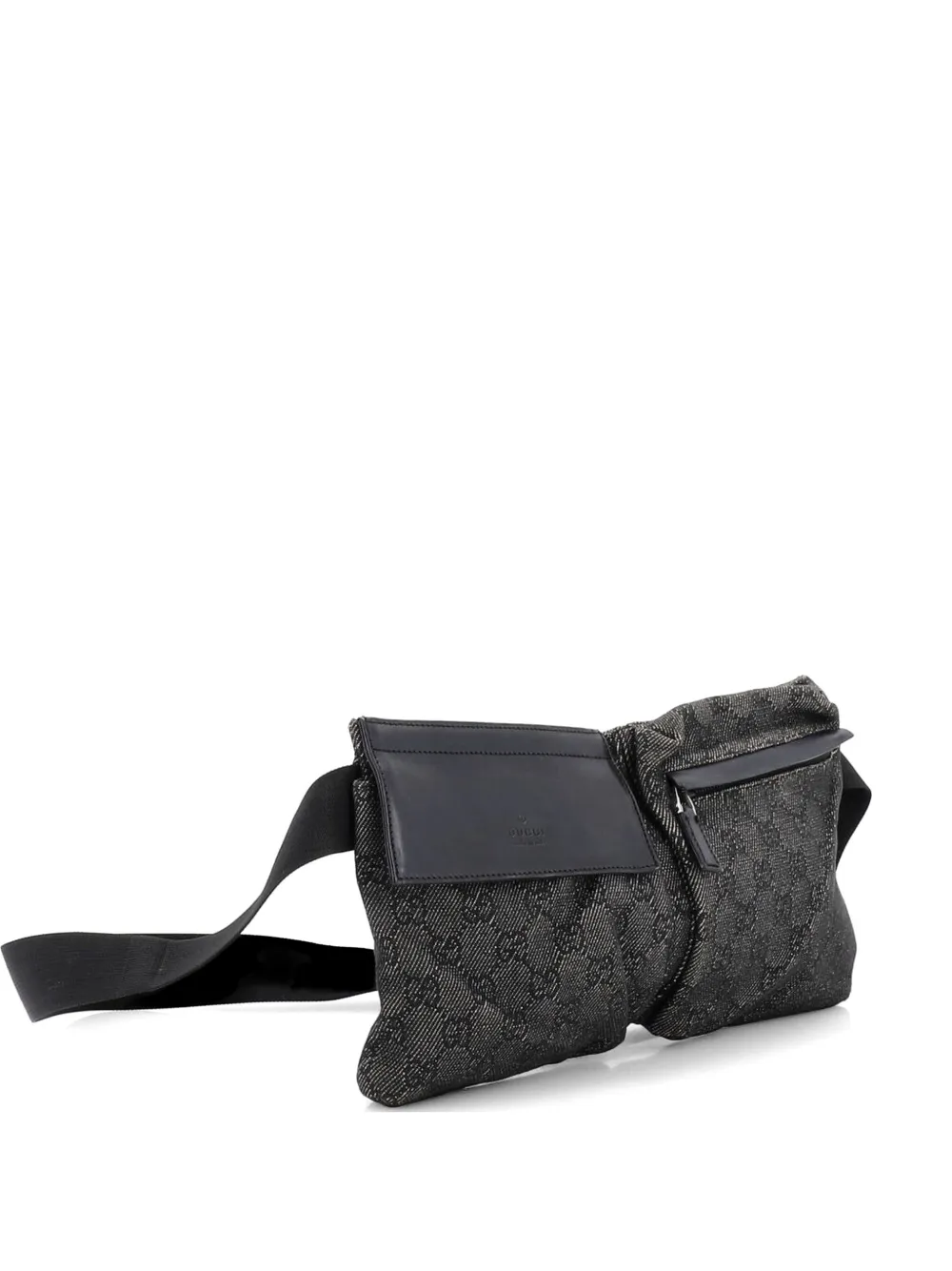 Gucci Pre-Owned Vintage Double GG Denim belt bag - Nero