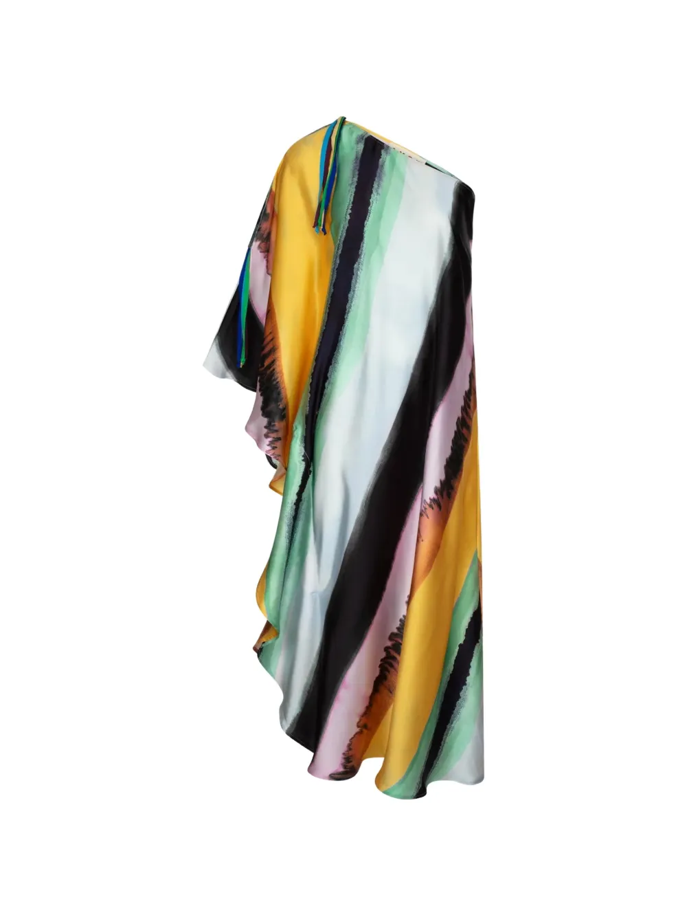 AVDW Blurra one-shoulder midi dress - Verde