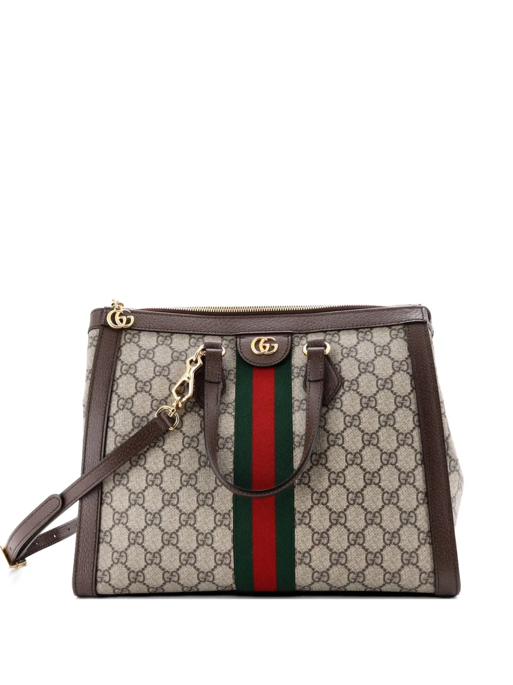 Gucci Pre-Owned Ophidia Top Handle GG Coated Canvas Medium tote bag - Marrone