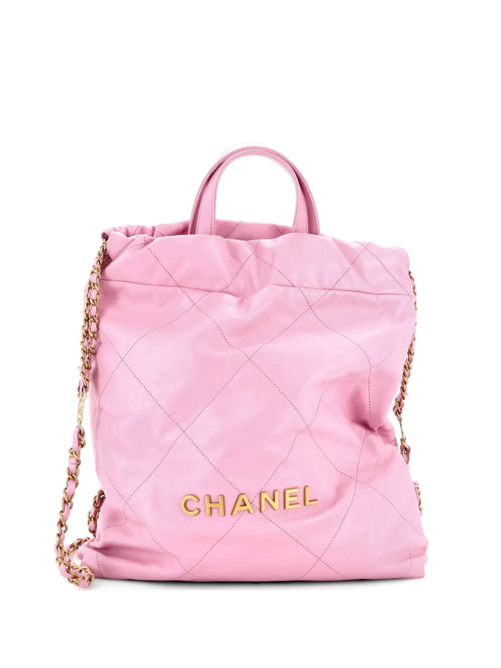 CHANEL Pre-Owned 22 Chain Quilted Calfskin Medium backpack - Rosa