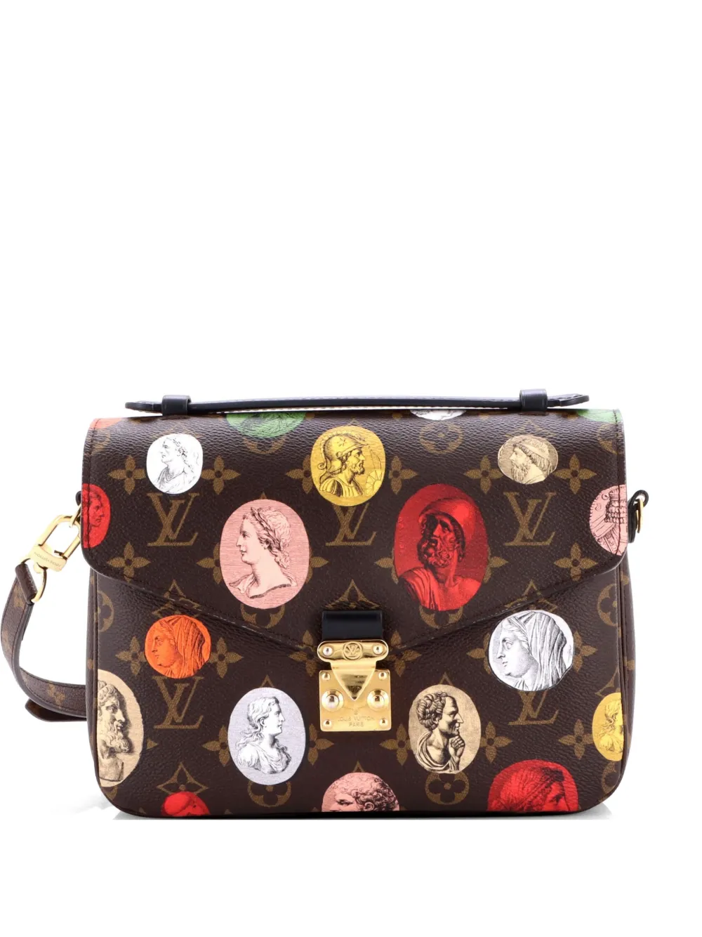 Louis Vuitton Pre-Owned Pochette Metis Limited Edition Fornasetti Cameo Monogram Canvas crossbody bag - Marrone