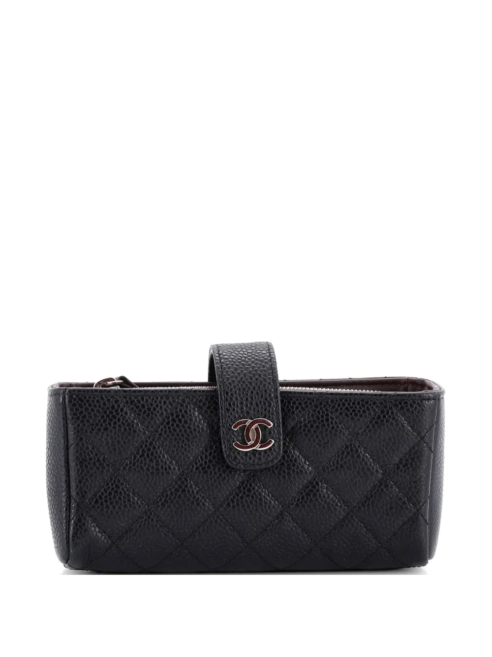 CHANEL Pre-Owned Chain Phone Holder Quilted Lambskin Mini crossbody bag - Nero
