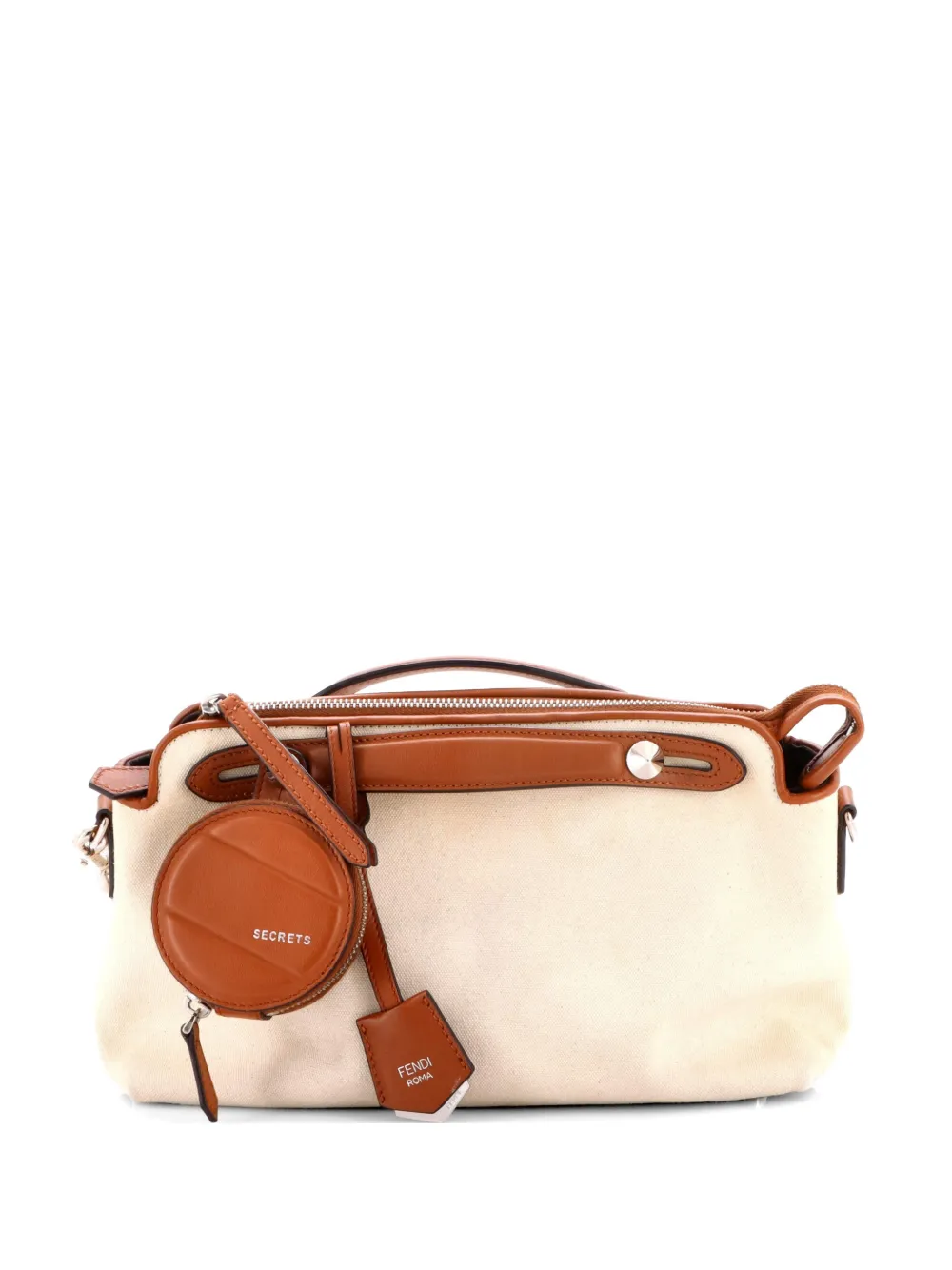 Fendi Pre-Owned By The Way Canvas and Leather Small satchel - Toni neutri