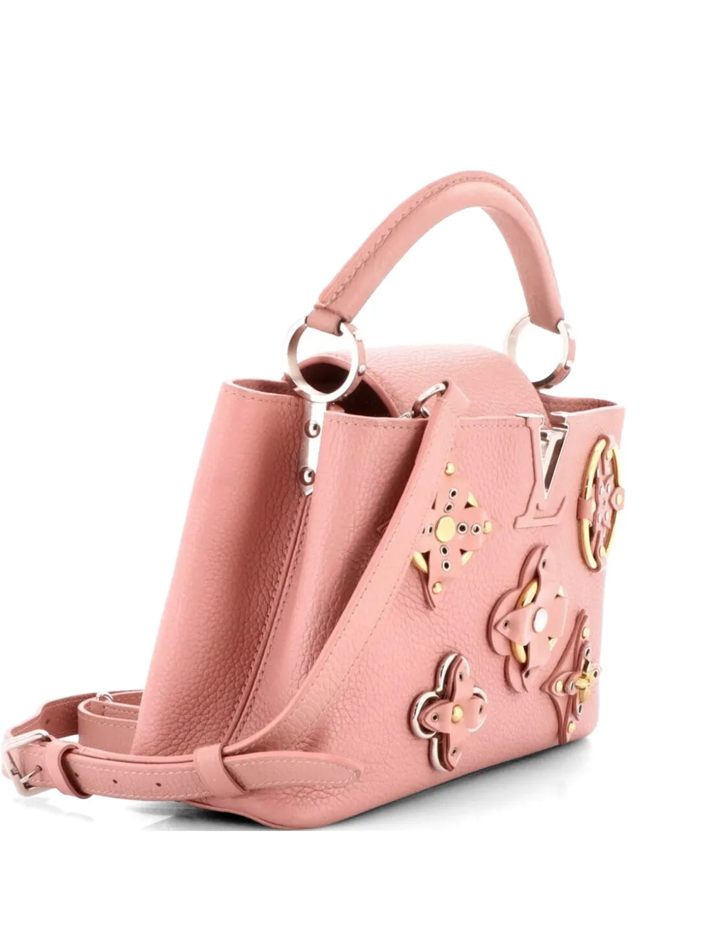 Louis Vuitton Pre-Owned Capucines Bag Leather with Embellished Detail BB shoulder bag - Pink