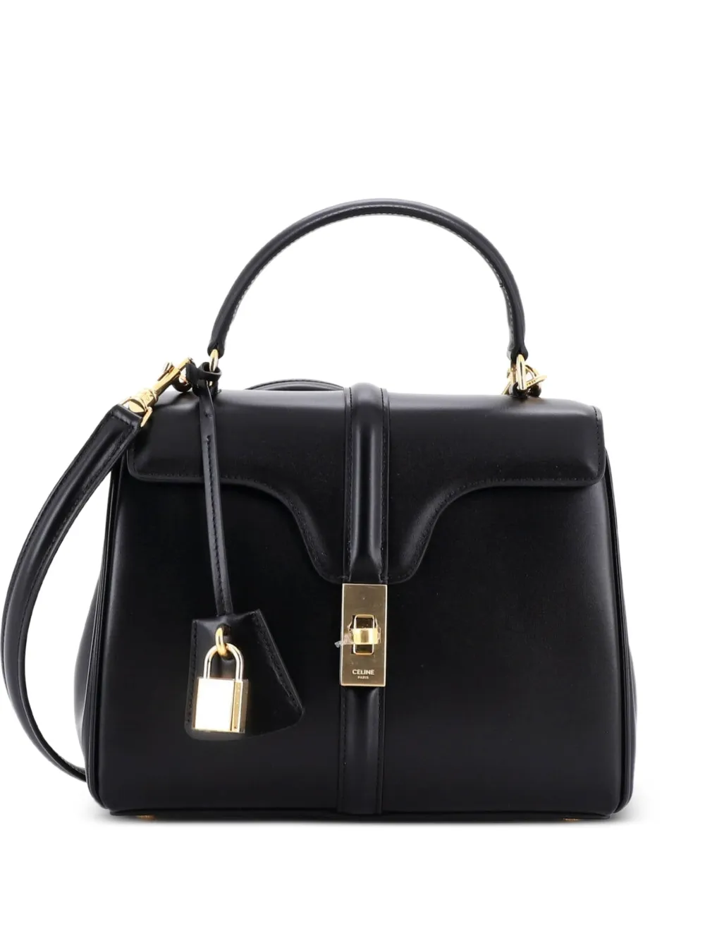 Celine Pre-Owned 16 Top Handle Bag Smooth Calfskin Small satchel - Nero