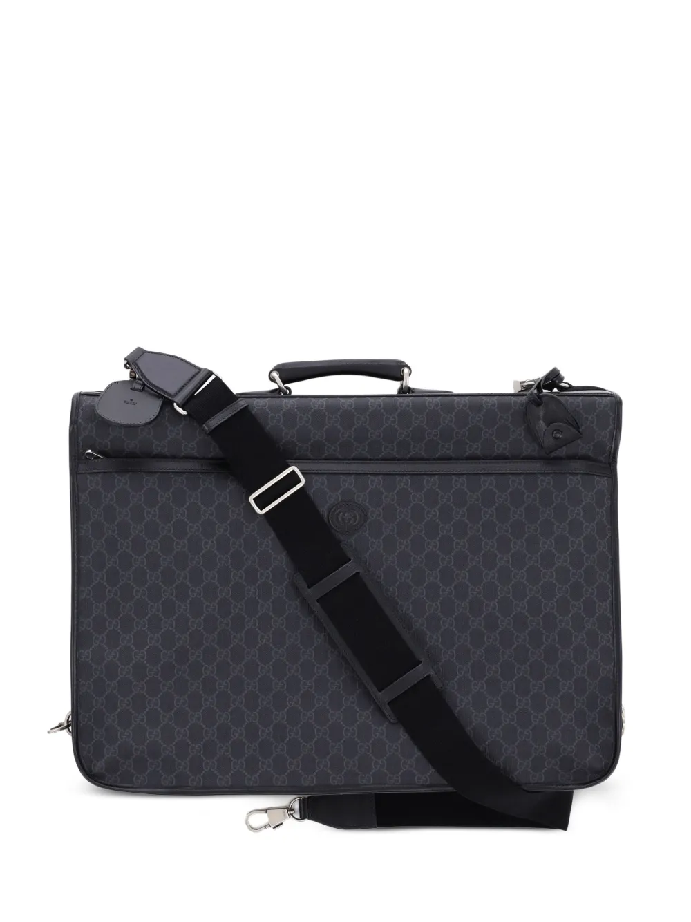 Gucci Pre-Owned Savoy Web Garment Bag GG Coated Canvas satchel - Nero