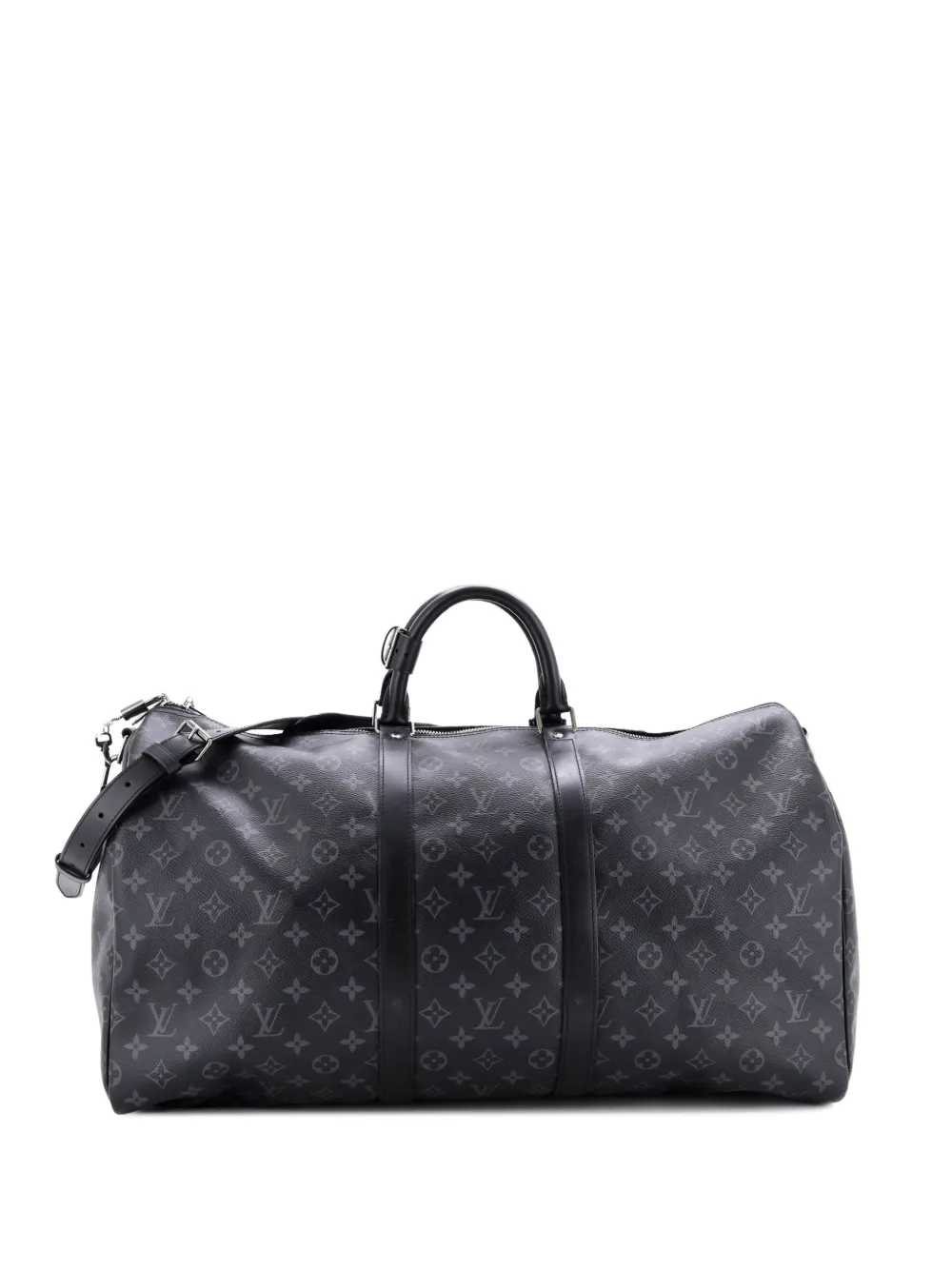 Louis Vuitton Pre-Owned Keepall Bandouliere Bag Monogram Eclipse Canvas 55 travel bag - Nero