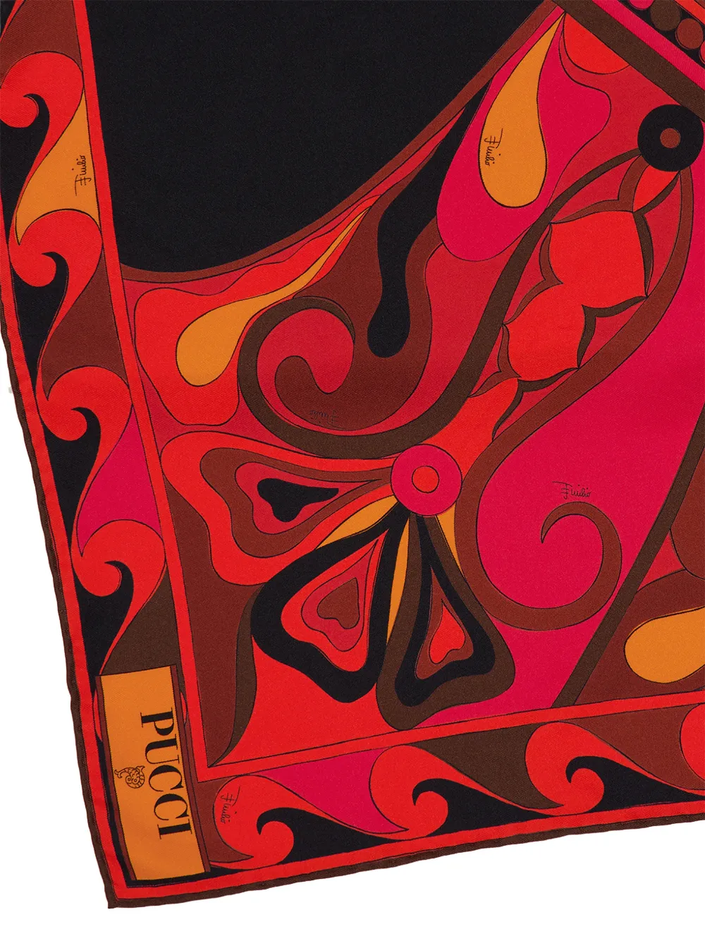  Pucci Fular Con Estampado Orchidee Iride - Rojo 